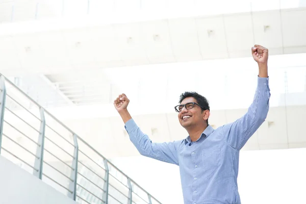 Excited Indian business man — Stock Photo, Image