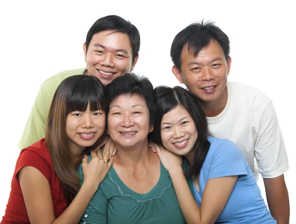 Aziatische familieportret. — Stockfoto