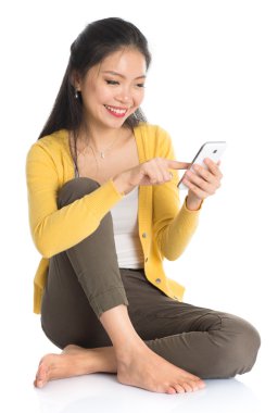 Asyalı kadın manifatura