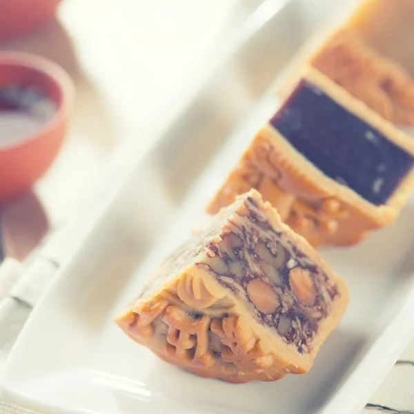 Chinês meados do outono festival alimentos mooncake — Fotografia de Stock