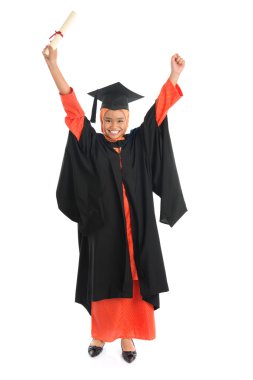 tam uzunlukta Müslüman Üniversitesi Öğrenci