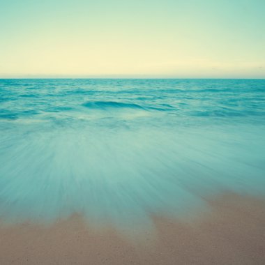 günbatımı Vintage beach scene
