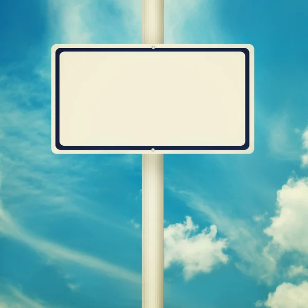 Blank road sign — Stock Photo, Image