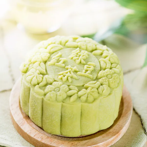 Green tea mooncake — Stock Photo, Image