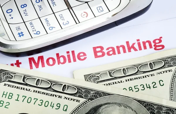 Mobile banking concept of online banking with smartphone — Stock Photo, Image