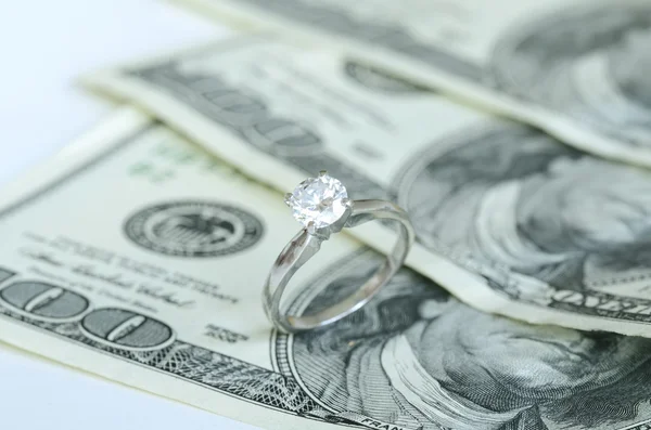 Marriage and money concept of high wedding cost and divorce Stock Image