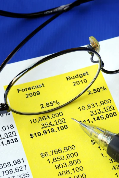 Audit the proposed financial statement — Stock Photo, Image