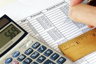 sermaye kazancı ve gelir ile hesap makinesi hesaplamak