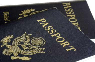 Seyahat ABD passport ön kapak konsepti