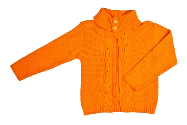 Oranje gebreide trui — Stockfoto