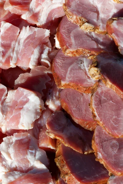 新鮮な肉の行で梱包 — ストック写真