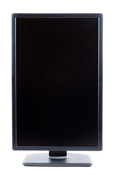 Monitor LCD IPS preto em formato vertical . — Fotografia de Stock