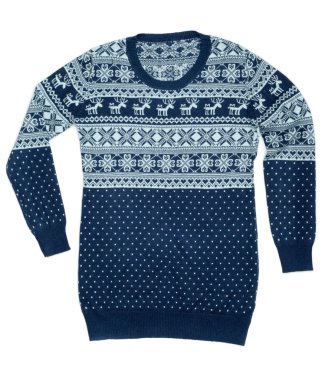 Sweater with a pattern of deer clipart
