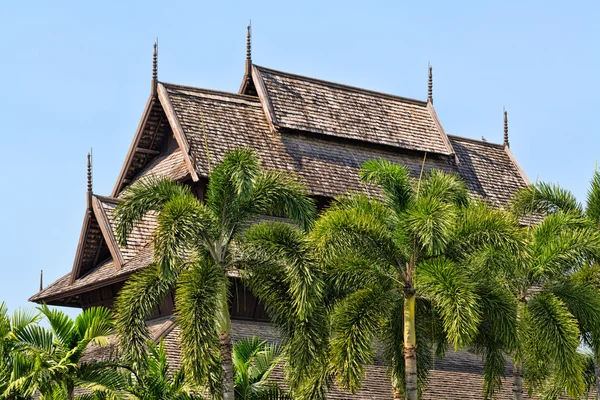 Thai church carved from palm — Stock Photo, Image