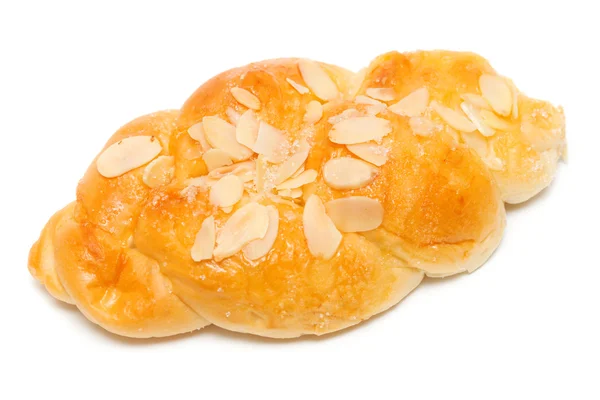 Broodje met poppy geïsoleerd op wit — Stockfoto