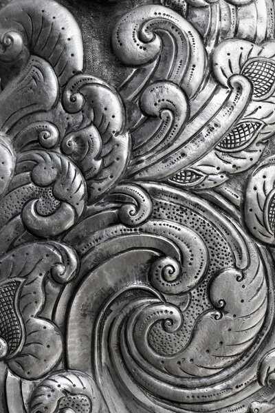 engraving on silver, background
