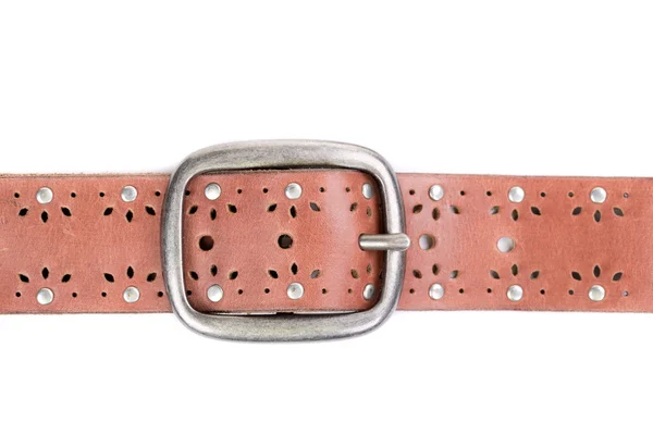 Women's leather belt with a pattern — Stock Photo, Image