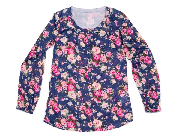 Blusa senhoras com estampa floral — Fotografia de Stock