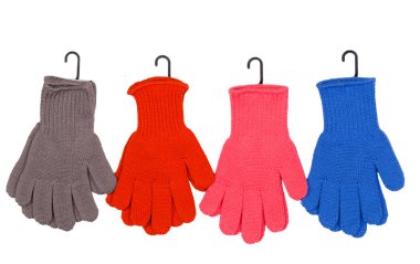 dört çift renkli eldiven