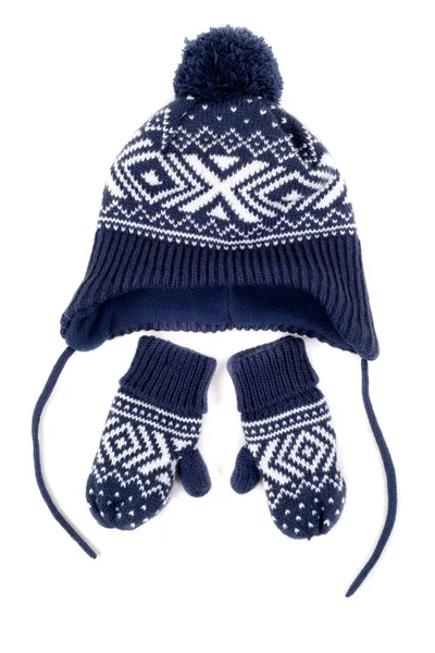 Set of hat and mittens — Stock Photo, Image