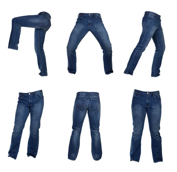 Collage van mannen jeans — Stockfoto