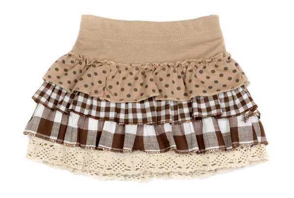 Beige skirt with ruffles — Stock Photo, Image