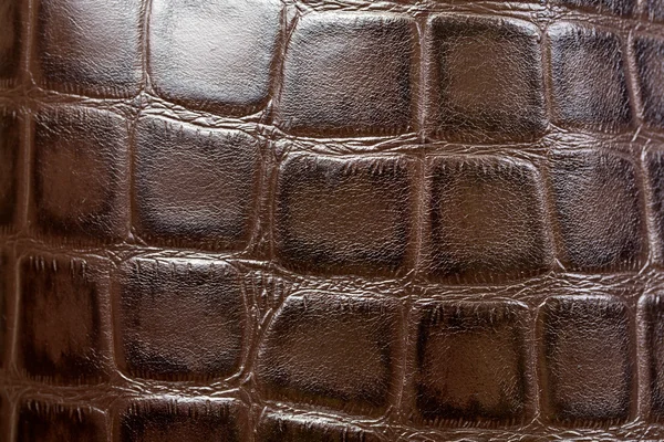 Closeup pozadí přírodní hnědá kůže — Stock fotografie