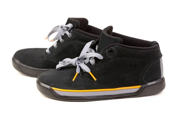 Sneakers in camoscio nero — Foto Stock
