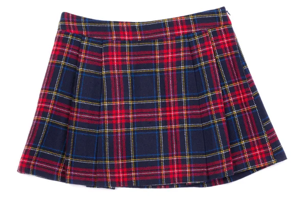 Short plaid skirt — Stock Photo, Image