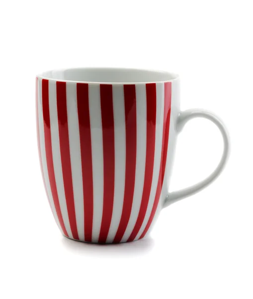 Taza de porcelana rayas rojas —  Fotos de Stock