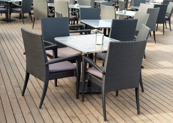 Leeg interieur van het restaurant zomer — Stockfoto