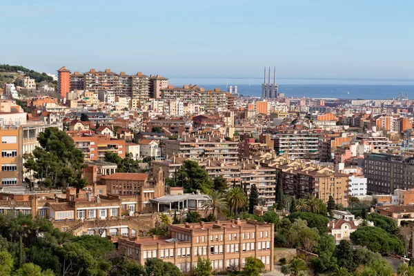 Beautiful view of Barcelona from the top. — Stock Photo, Image