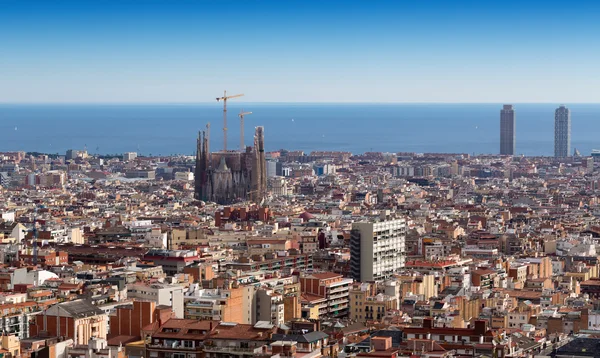 View of Barcelona from Mount Tibidabo — Stock Photo, Image