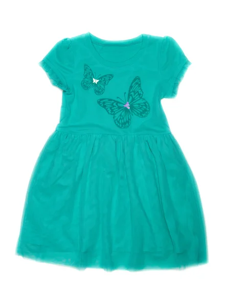 Детское платье с рисунком бабочки . — стоковое фото