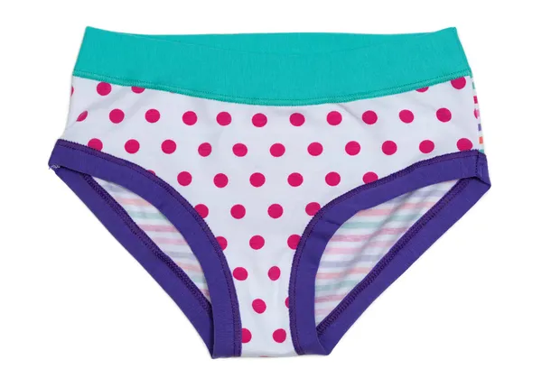 Women's panties with polka dots — Stock Photo, Image