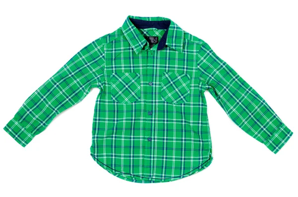 Children's plaid shirt — Stockfoto