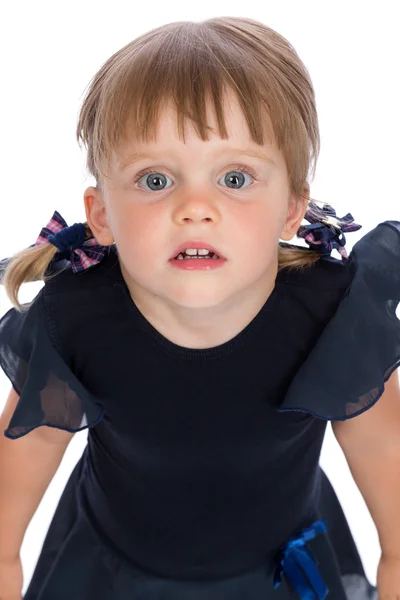 Retrato de um pouco surpreendido menina — Fotografia de Stock