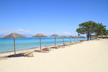 şemsiye ve recliners deniz