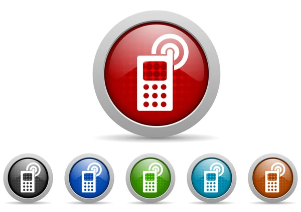 Mobile phone icons set — Stock Photo, Image