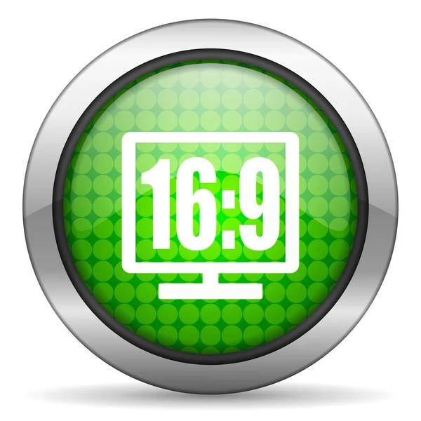 16 9 ekran ikona — Zdjęcie stockowe
