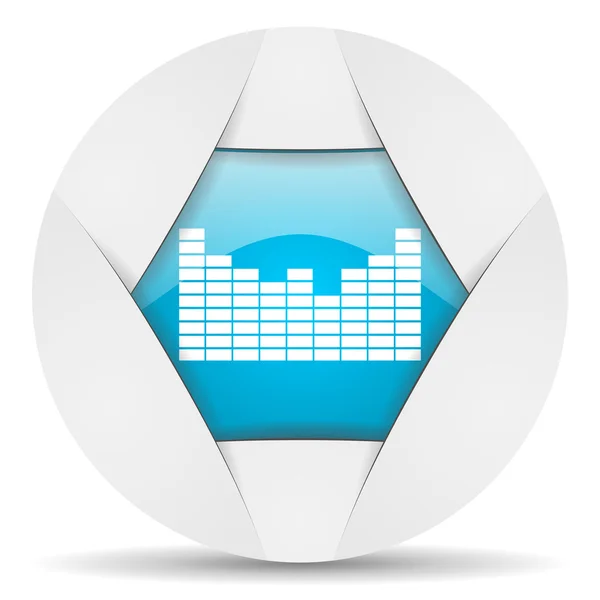 Sound round blue web icon on white background — Stock Photo, Image