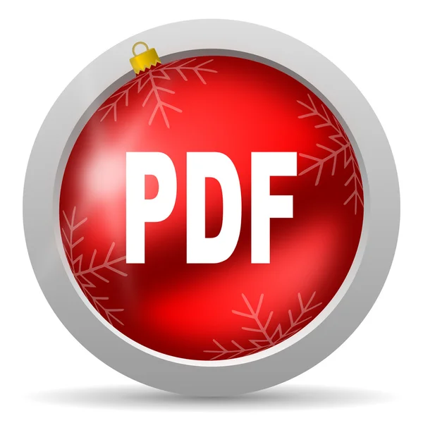 Иконка Рождества в формате pdf на белом фоне — стоковое фото