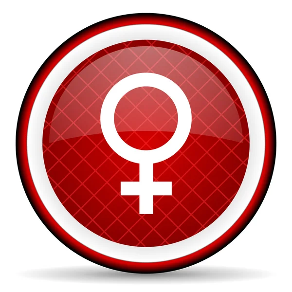 Sexo vermelho brilhante ícone no fundo branco — Fotografia de Stock