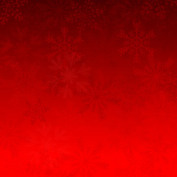 Red christmas card with snowflakes — Stock Photo, Image