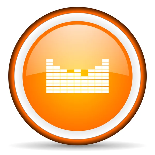 Klang orange Hochglanz Kreis Symbol auf weißem Hintergrund — Stockfoto