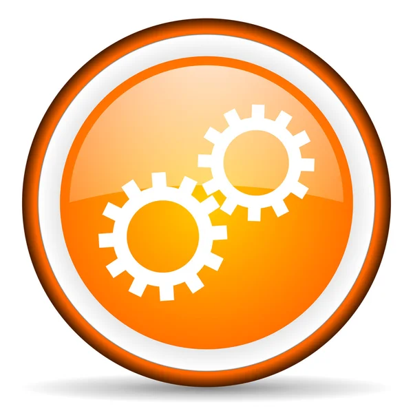 Εργαλεία εικόνας πορτοκαλί γυαλιστερό κύκλων σε άσπρο φόντο — Φωτογραφία Αρχείου