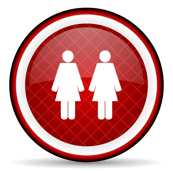 Grafiek rode glanzende pictogram op witte achtergrond — Stockfoto