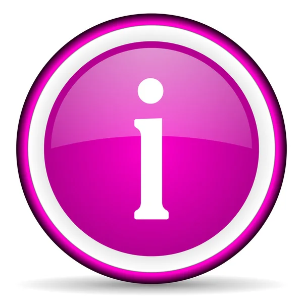 Informationen violett glänzend Symbol auf weißem Hintergrund — Stockfoto