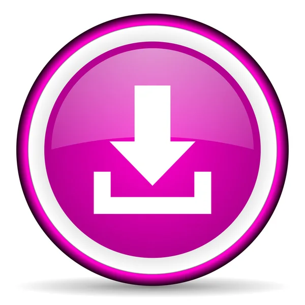 Download violet glossy icon op witte achtergrond — Stockfoto