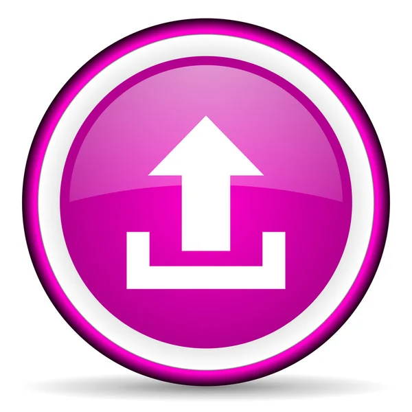 Télécharger icône brillante violette sur fond blanc — Photo